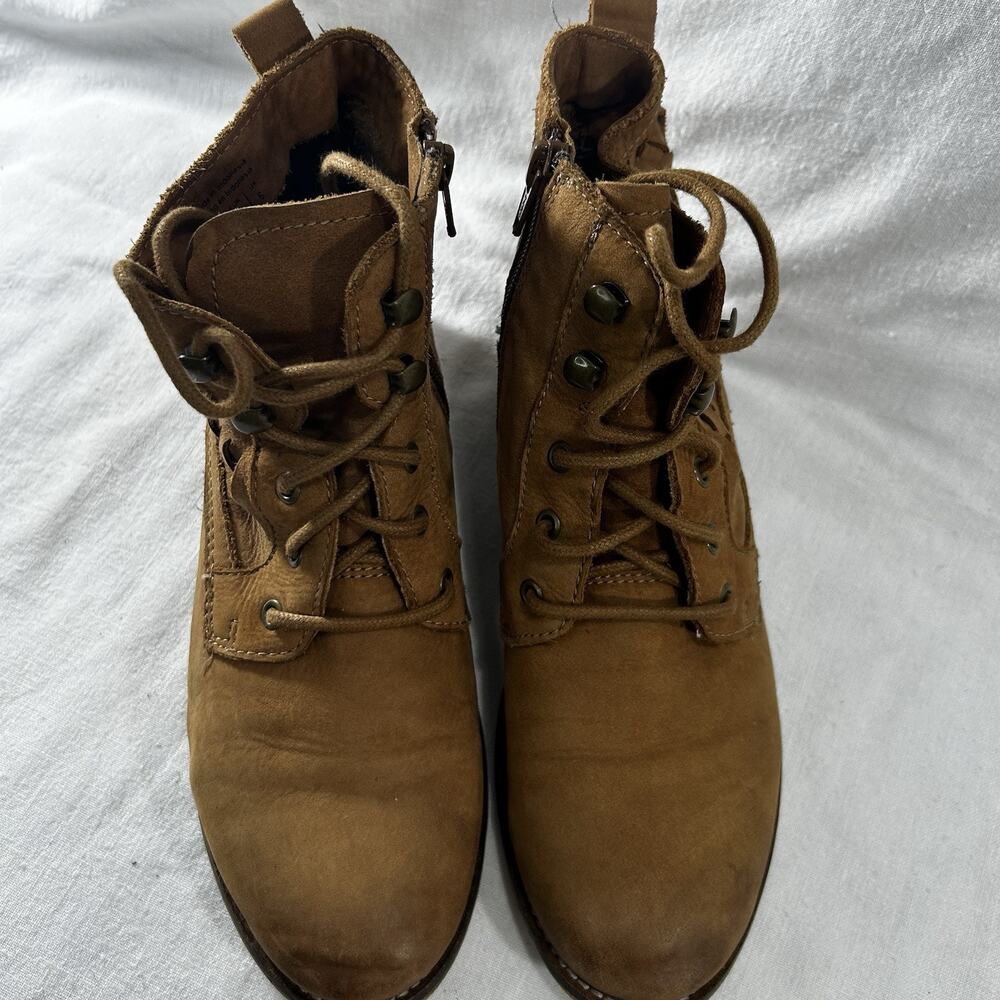 Aldo Brown Ankle Boots with woven detail- Size 8.5 US